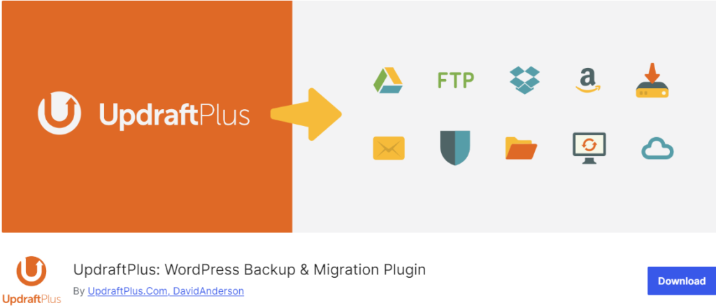 UpdraftPlus backup plugin