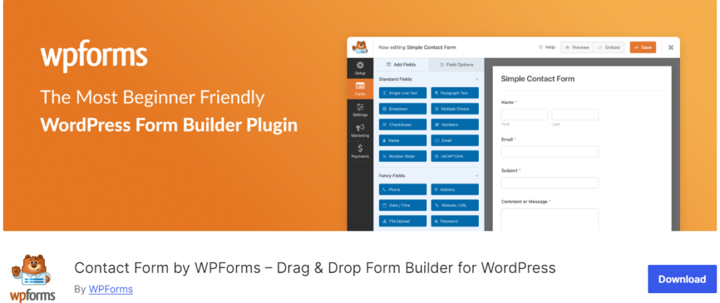 Wpforms plugin